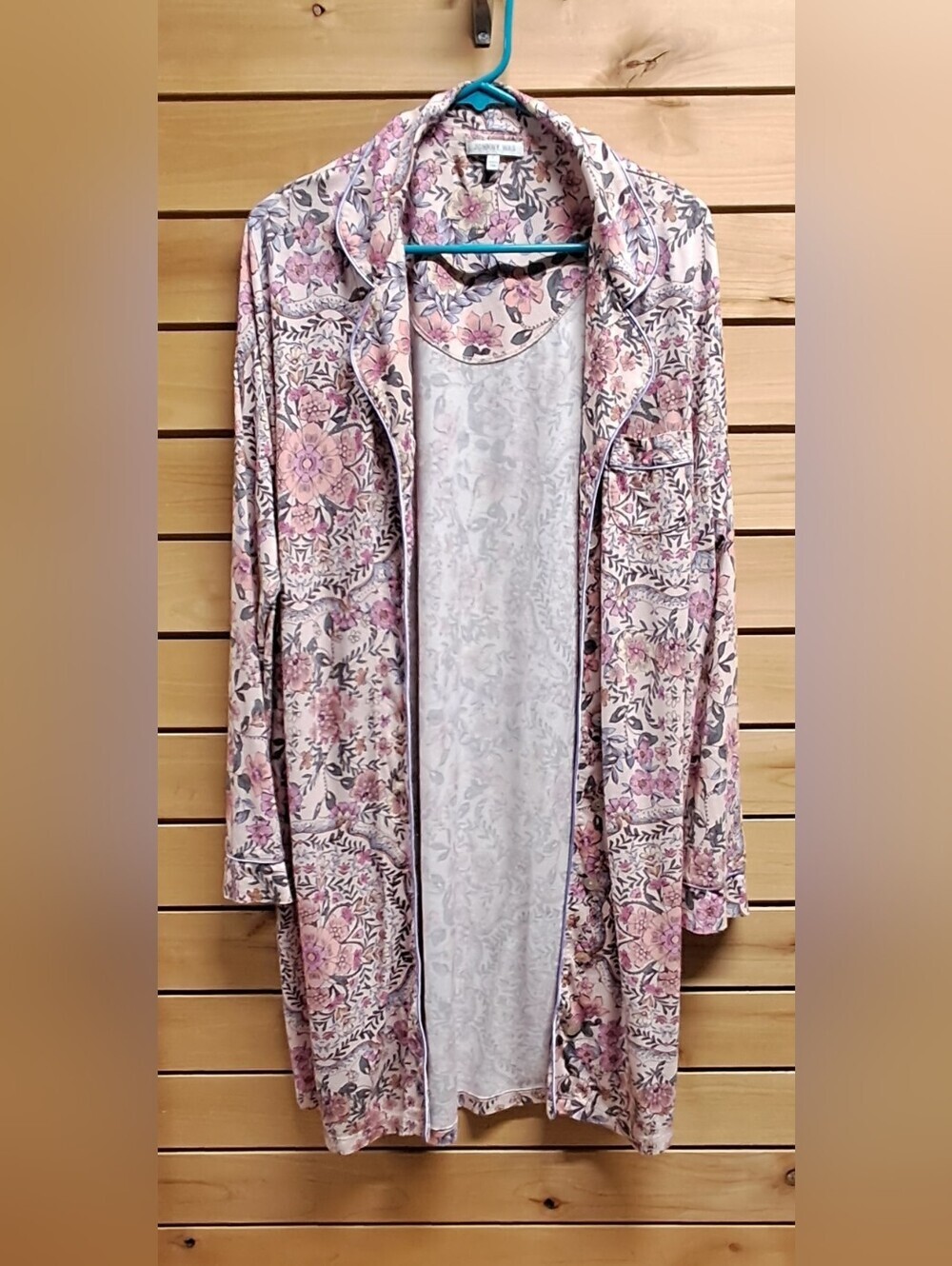 Johnny Was "The Neena" Long Sleeved Pajama Shirt Size L - Picture 4 of 7